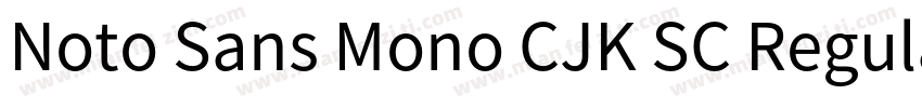 Noto Sans Mono CJK SC Regular字体转换